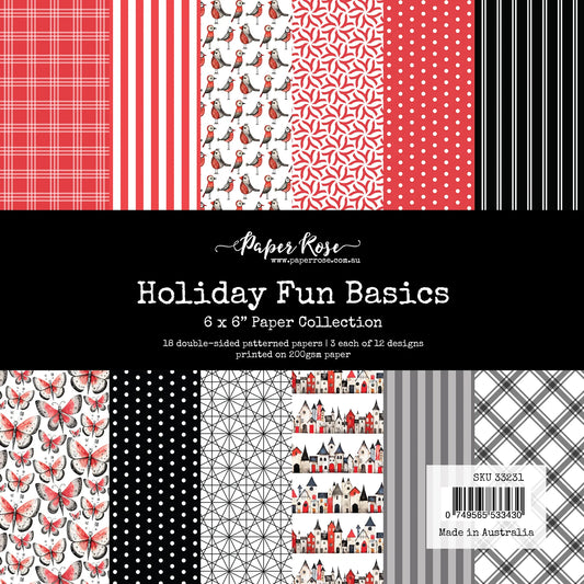 Paper Rose - Holiday Fun Basics 6x6 Paper Collection