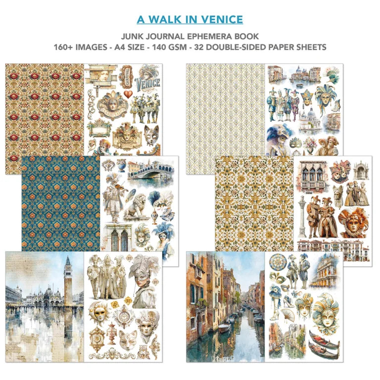 Ciao Bella - Junk Journal & Ephemera Book - A Walk In Venice