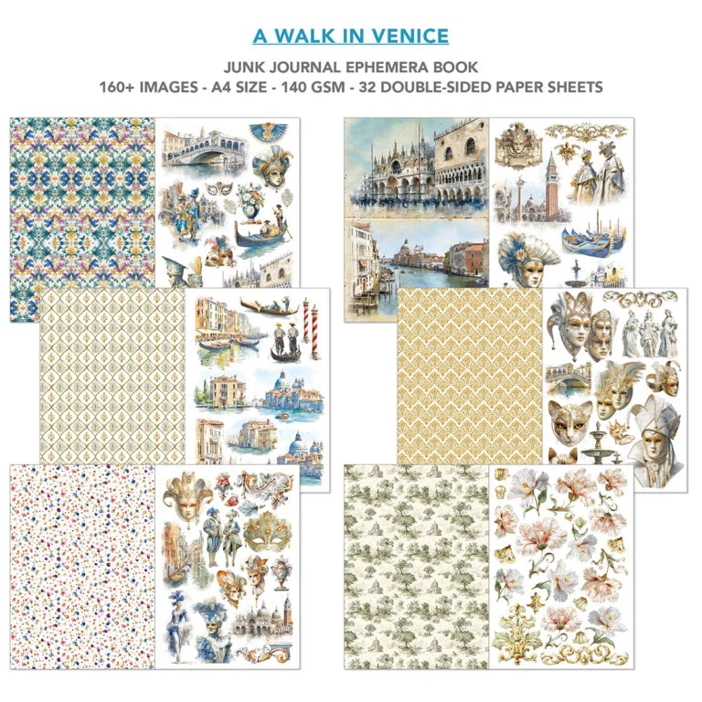 Ciao Bella - Junk Journal & Ephemera Book - A Walk In Venice