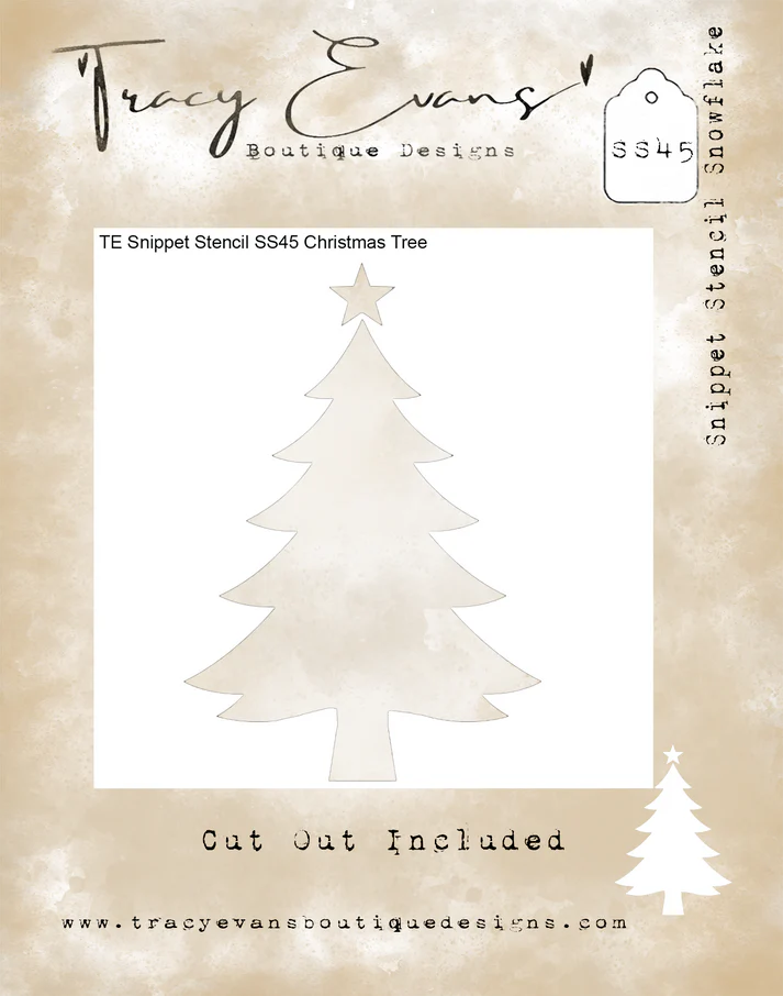 Tracy Evans Boutique Designs - Snippet Stencils -Christmas Tree SS45