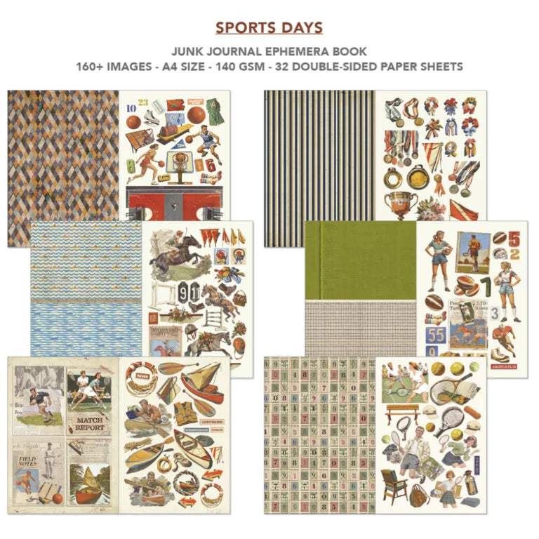Ciao Bella - Junk Journal & Ephemera Book - Sports Days
