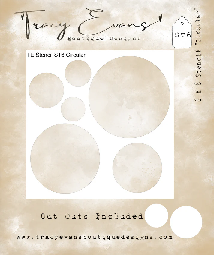Tracy Evans Boutique Designs - Stencils 6" x 6" - Circular ST6