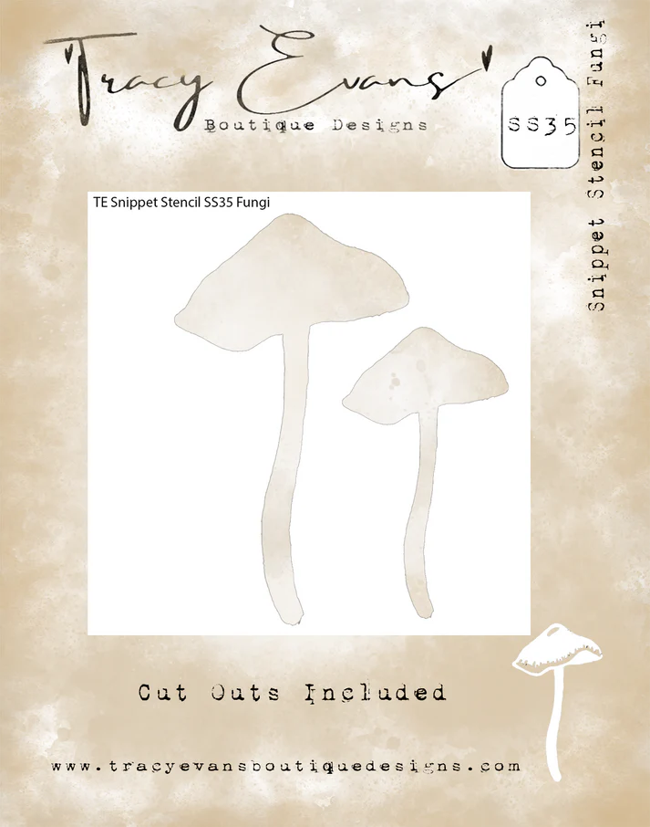 Tracy Evans Boutique Designs - Snippet Stencils - Fungi SS35