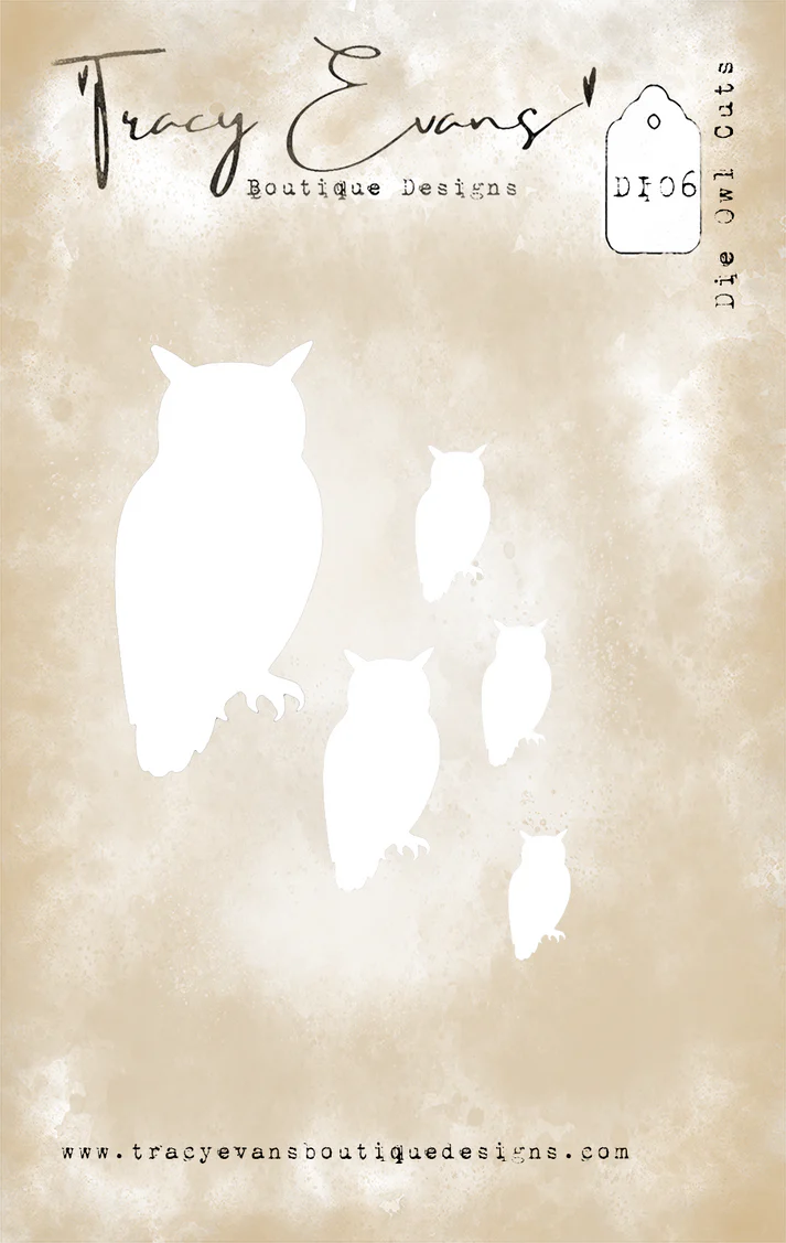 Tracy Evans Boutique Designs - Die Set -  Owl Cuts DI06
