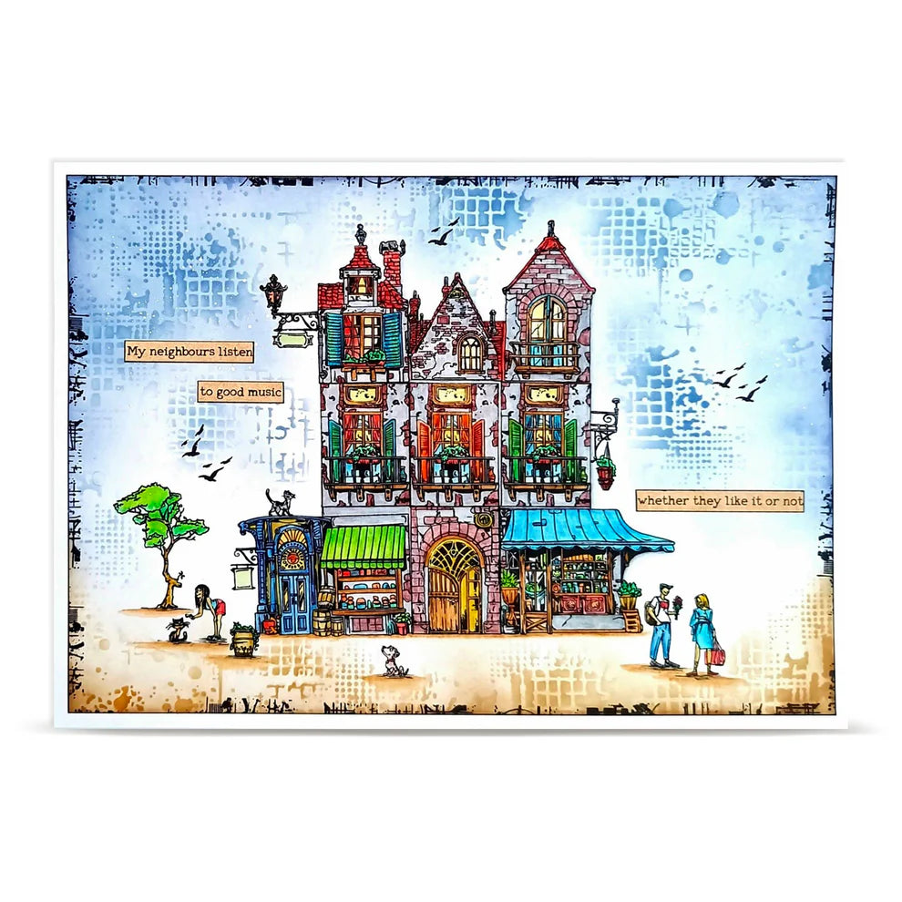 AALL & CREATE - A5 Stamps - Happy Town People # 1474