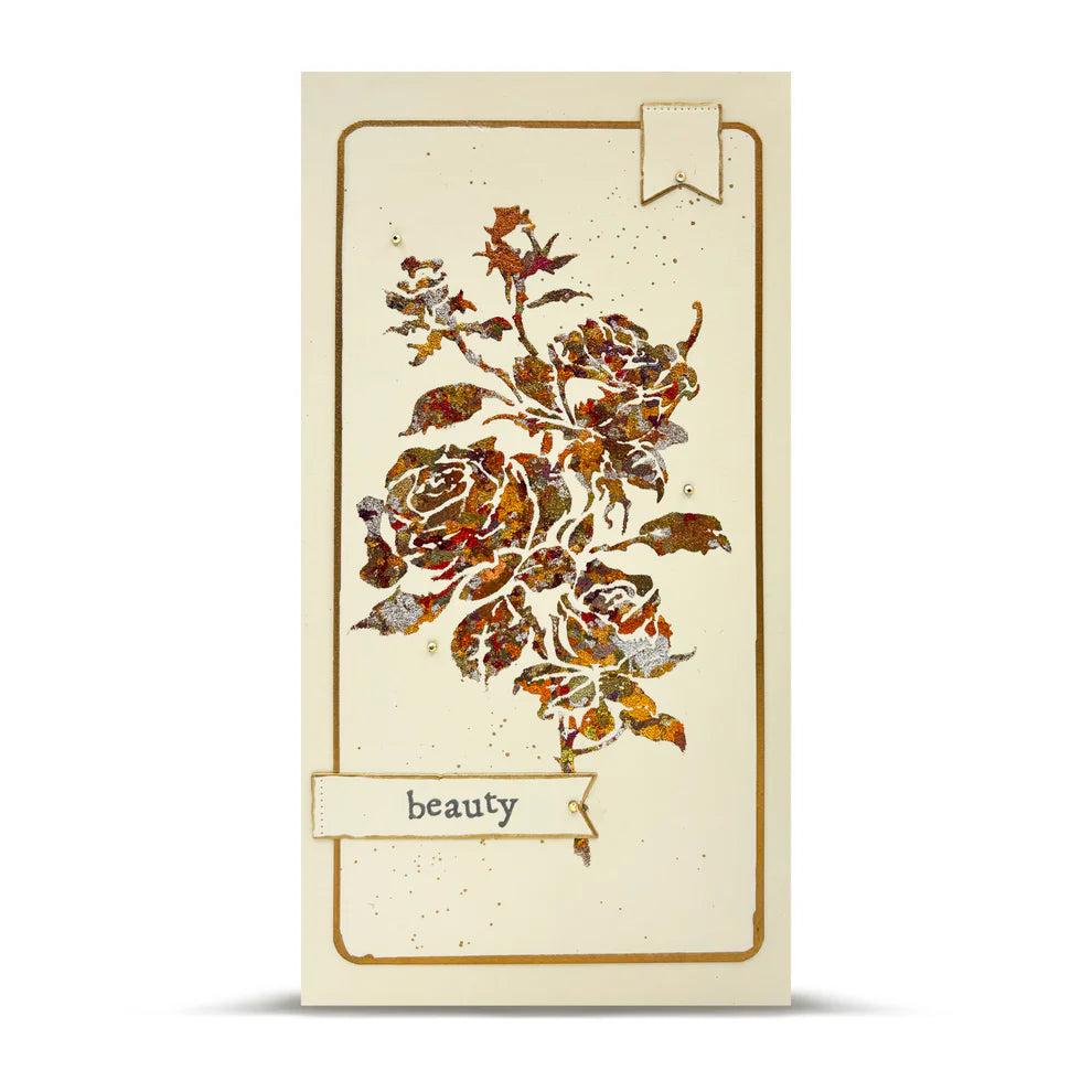 AALL & CREATE - 6X6  Stencil  - Wild Rose # PC - 240