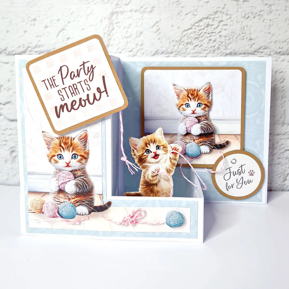 Katy Sue - Die Cut Topper & Decoupage Collection - Crafty Kittens