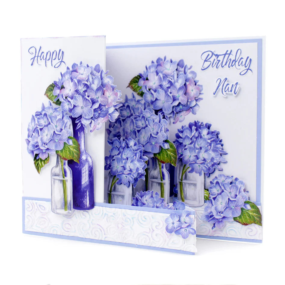 Katy Sue - Die Cut 3D decoupage - Blue Hydrangeas