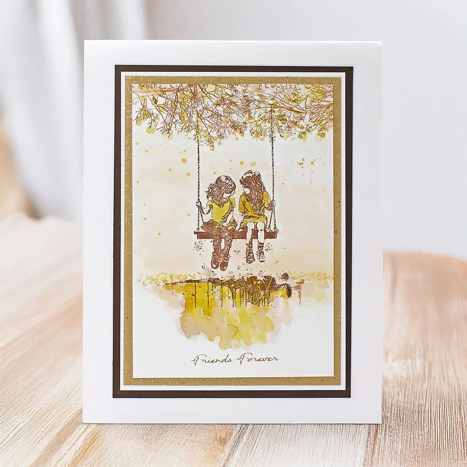 Cosmic Shimmer - Andy Skinner  Pre Cut Mounted Stamp - Winter Trees