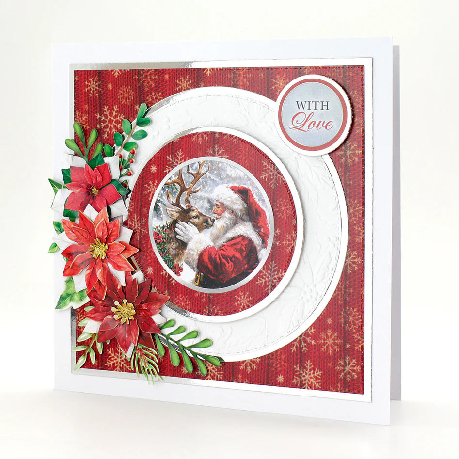 Katy Sue - Die Cut 3D decoupage - Reindeer Kisses Bauble