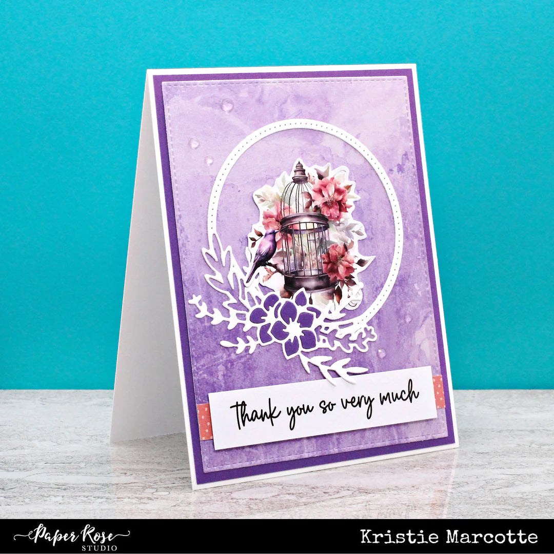 Paper Rose Embossed Die Cuts -  Botanical Memories