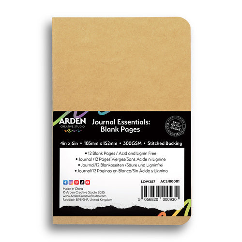 Arden Creative Studios- Journal Essentials: Blank Pages 300gsm