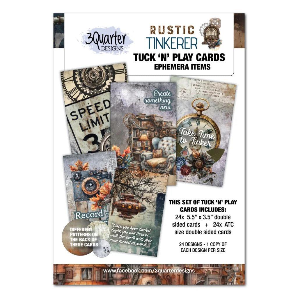 3 Quarter Designs - Rustic TinkerTuck 'n' Play Cards