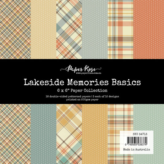 Paper Rose - Lakeside Memories Basics  6'x6' Paper Collection
