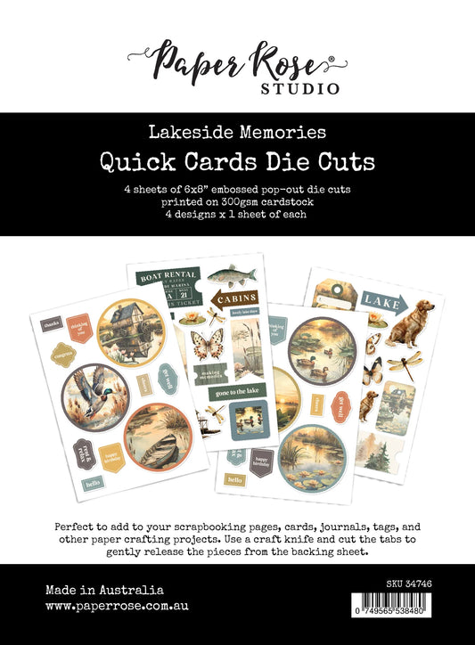 Paper Rose Lakeside Memories Quick Cards Die Cuts