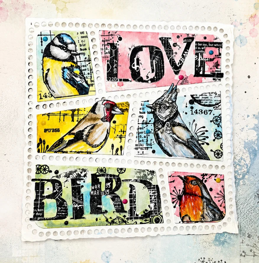 AALL & CREATE - A7 Stamps - Whistling Finch  #1350