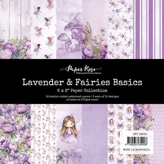 Paper Rose - Lavender & Fairies basic 6x6 Paper Collection