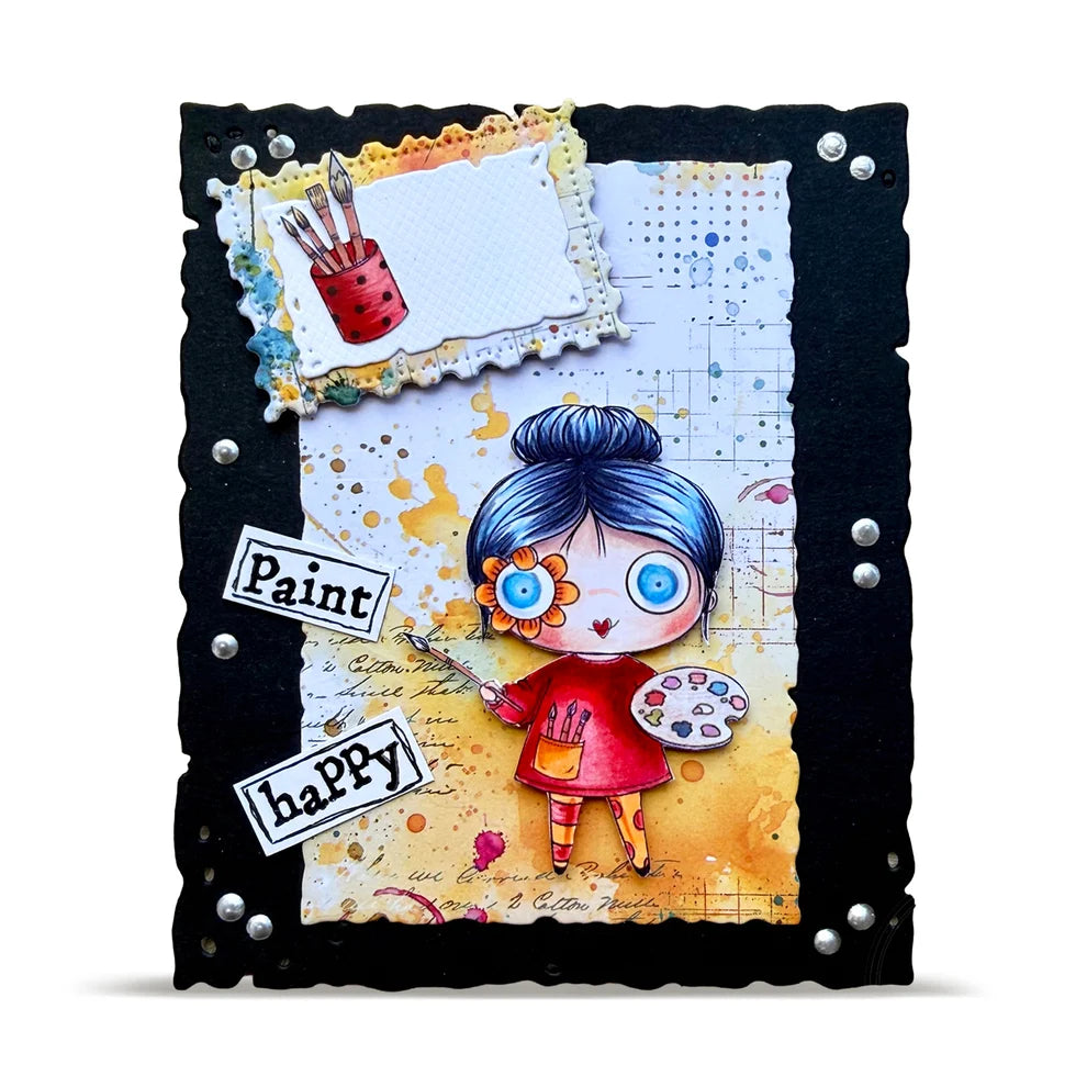 AALL & CREATE - A7 Stamps - Paint Happy  #1500