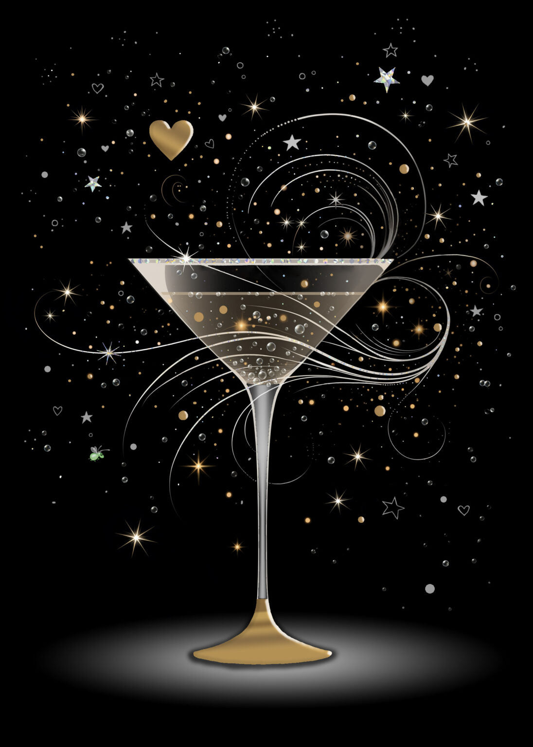 Bug Art Luxury Greeting Cards - Cocktail