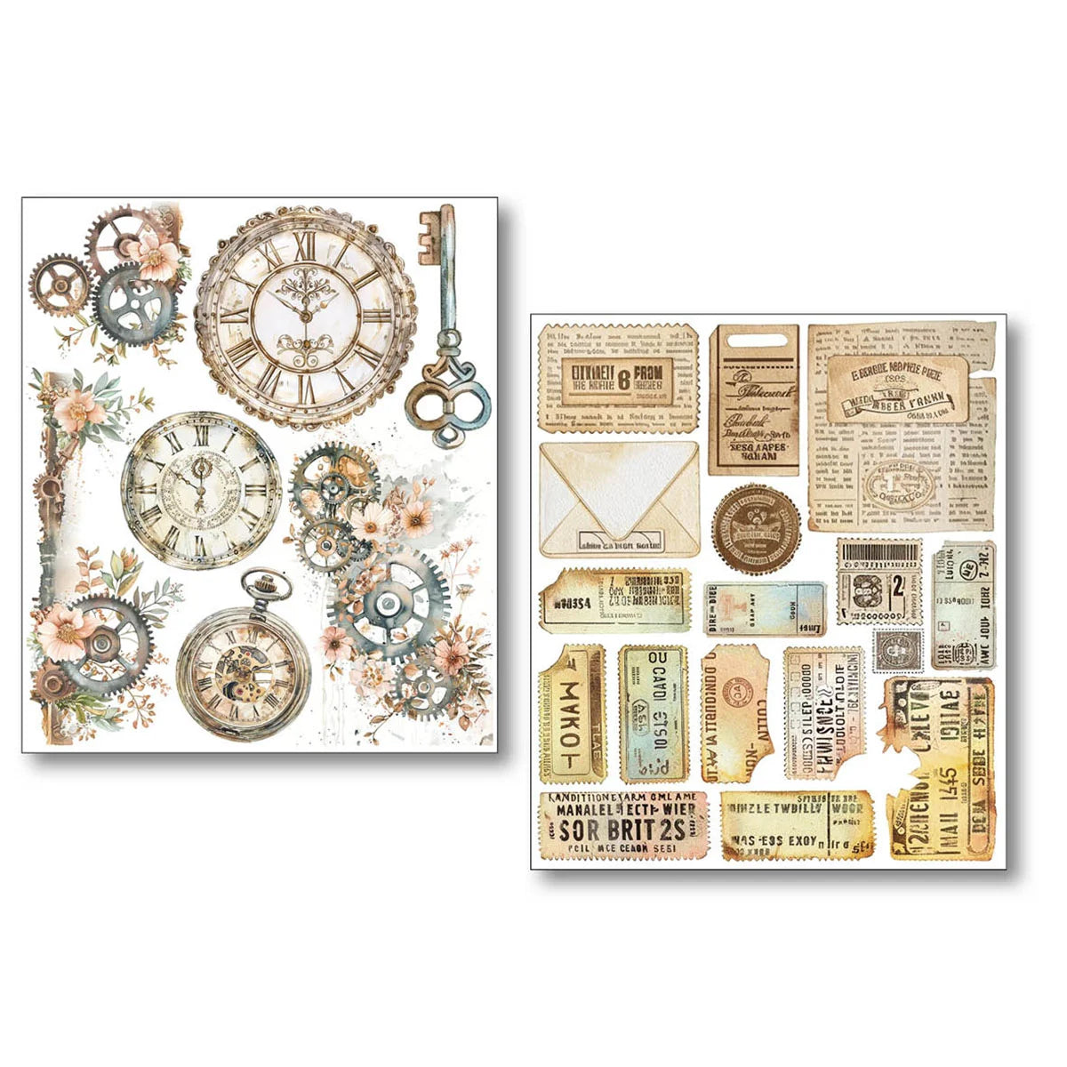 Mixed Media Stickers – Lost In Time