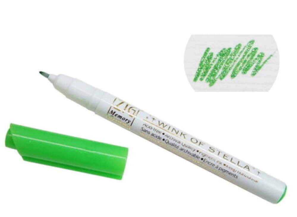 Zig - Wink Of Stella Pen - Glitter Green