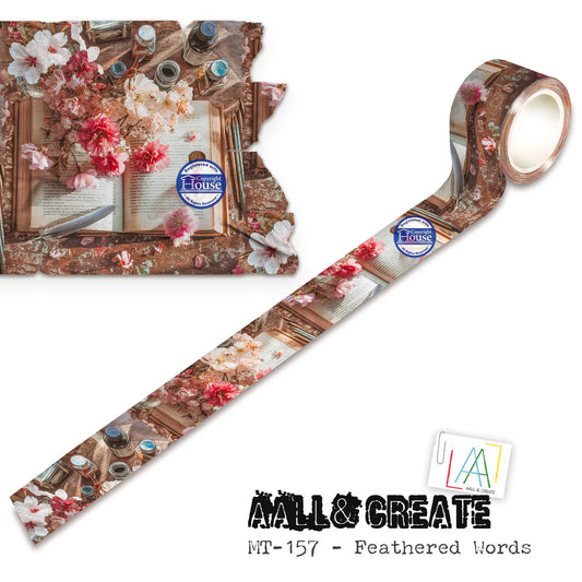 AALL & CREATE - Washi Tape - Feathers Words #157