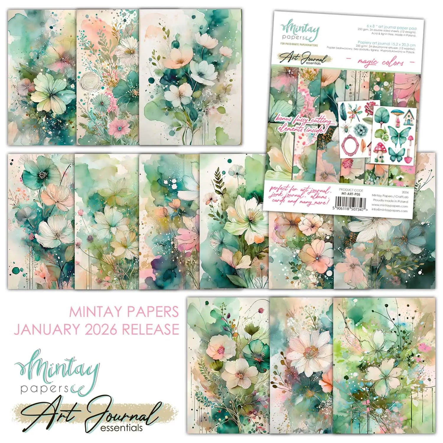 Mintay Papers - Art Journal Essentials - Magic Colours