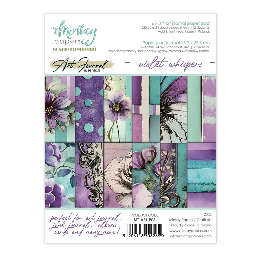 Mintay Papers - Art Journal Essentials - Violet Whispers