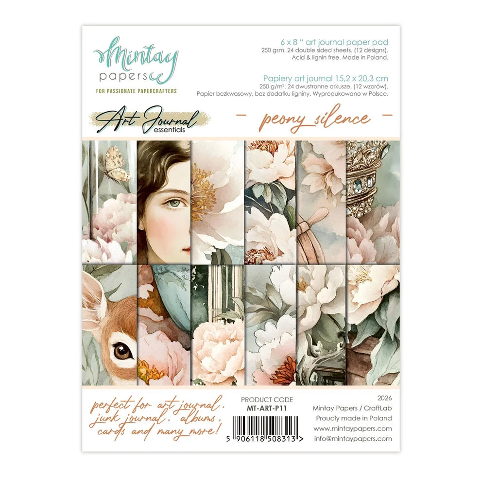 Mintay Papers - Art Journal Essentials - Peony Silence