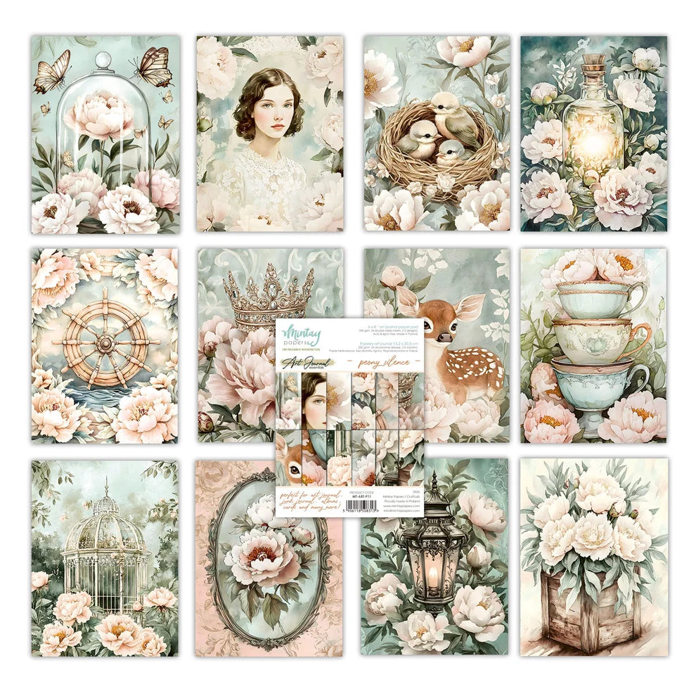 Mintay Papers - Art Journal Essentials - Peony Silence