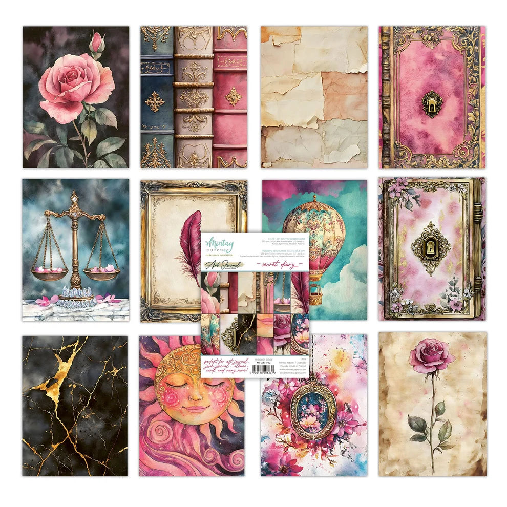 Mintay Papers - Art Journal Essentials - Secret Diary