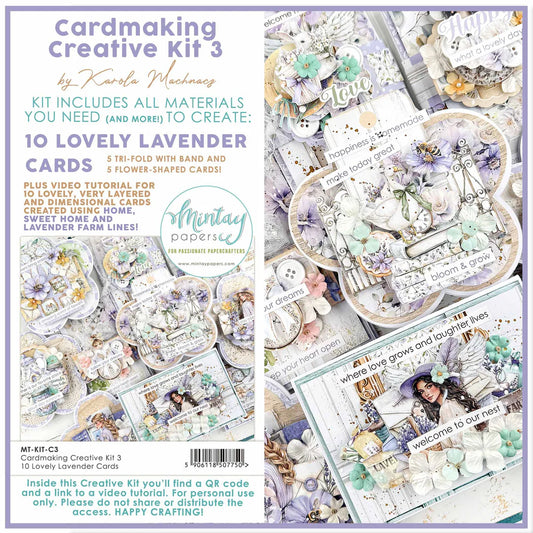 Mintay Papers - Cardmaking Creative Kit 3- 10 Lovely Lavender Cards