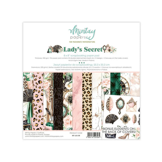 Mintay Papers - Lady's Secrets 8x8 Scrapbooking Paper