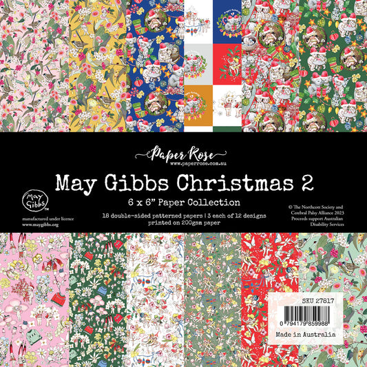 Paper Rose - May Gibbs -  6x6 Christmas 2
