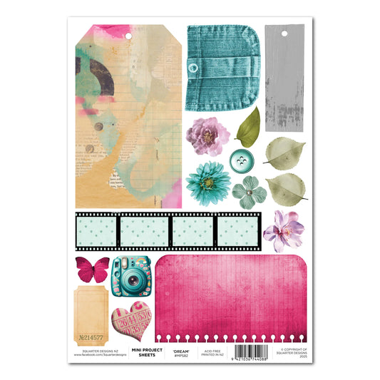 3 Quarter Designs - Mini Project Sheets - Dream
