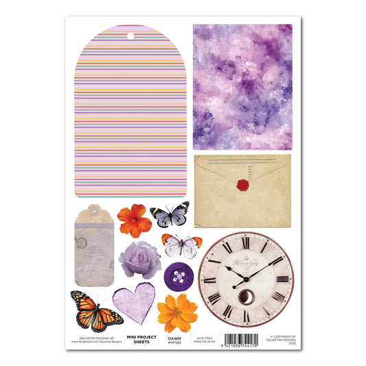 3 Quarter Designs - Mini Project Sheets - Dawn