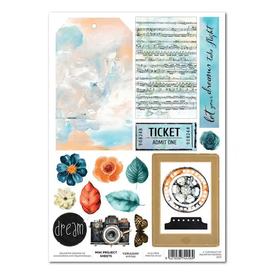 3 Quarter Designs - Mini Project Sheets - Cerulean Score