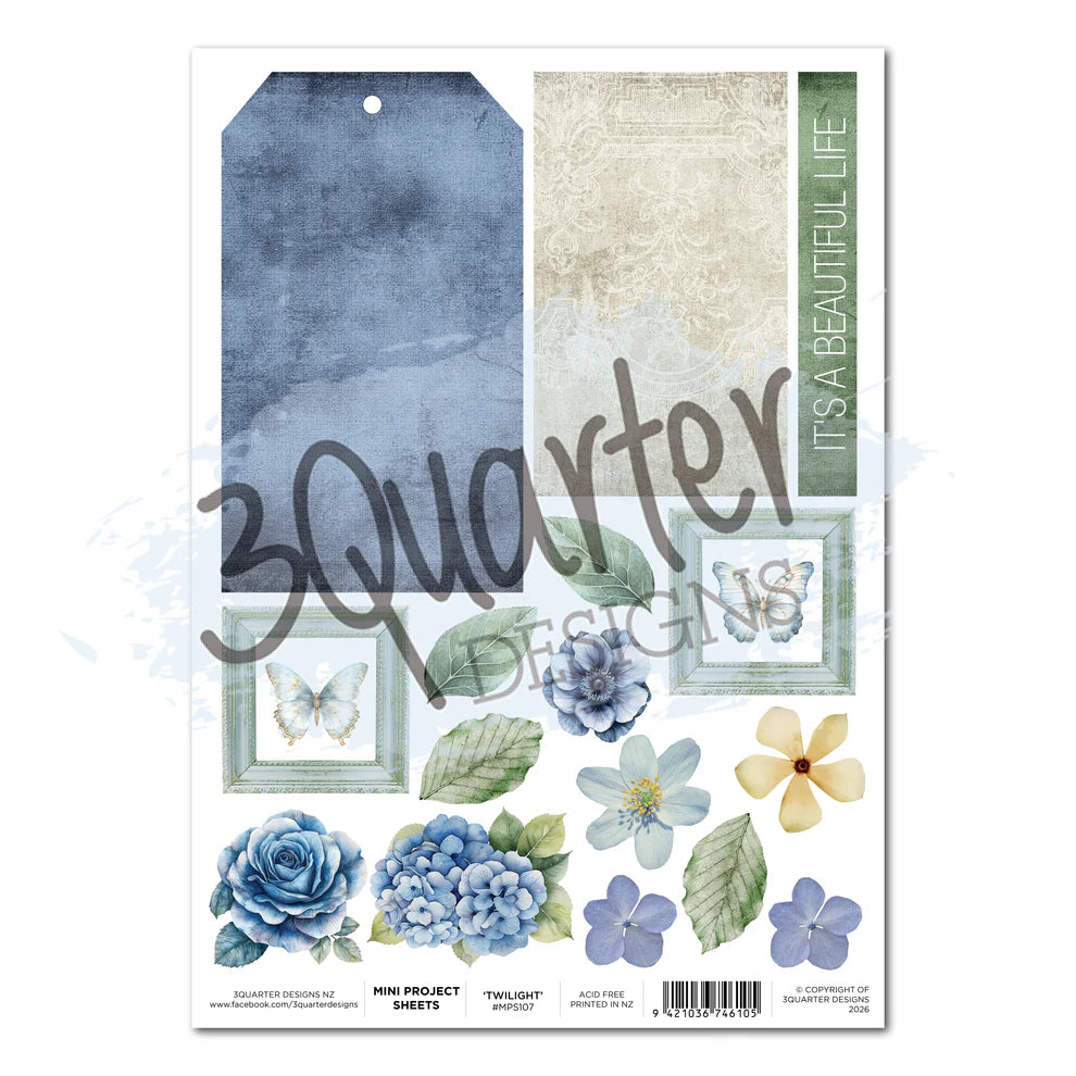 3 Quarter Designs - Mini Project Sheets - Twilight
