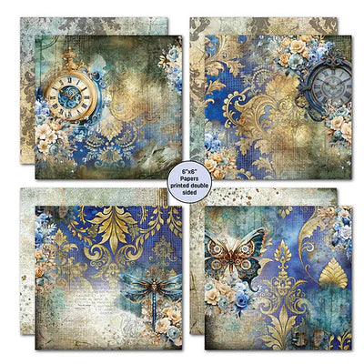 3 Quarter Designs - Grunged Baroque 8x8 Pack