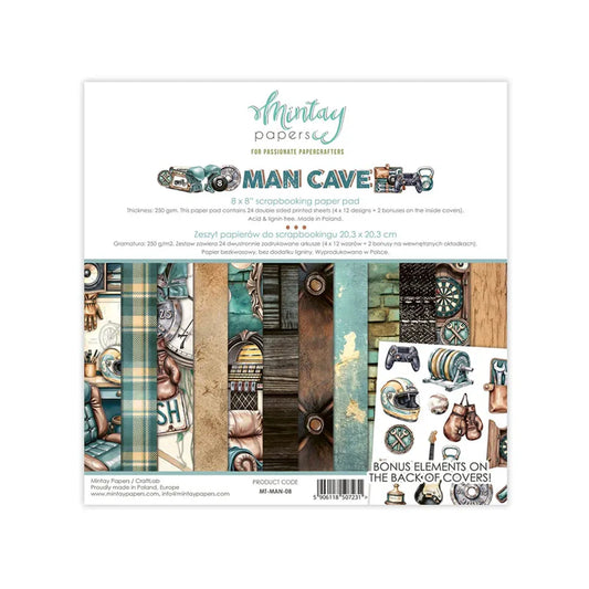 Mintay Papers - Man Cave 8x8 Scrapbooking Paper Pad