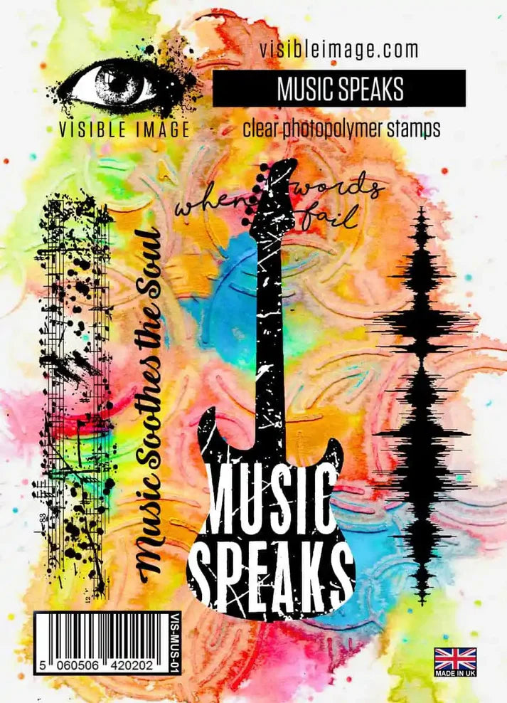 Visible Image clear stamps - Music Speaks