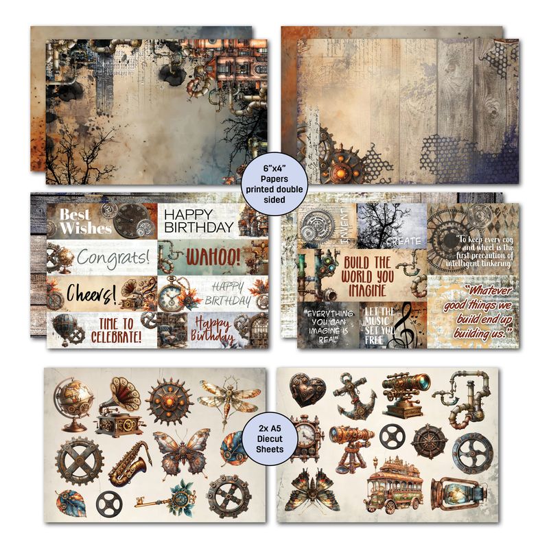 3 Quarter Designs - Rustic Tinker Collection 6x4 Card Pack