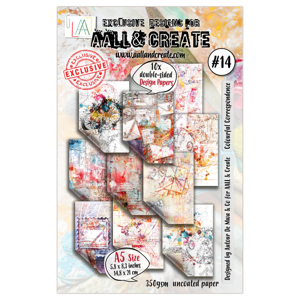 AALL & CREATE - A5 Design Papers - Colourful Correspondence #14