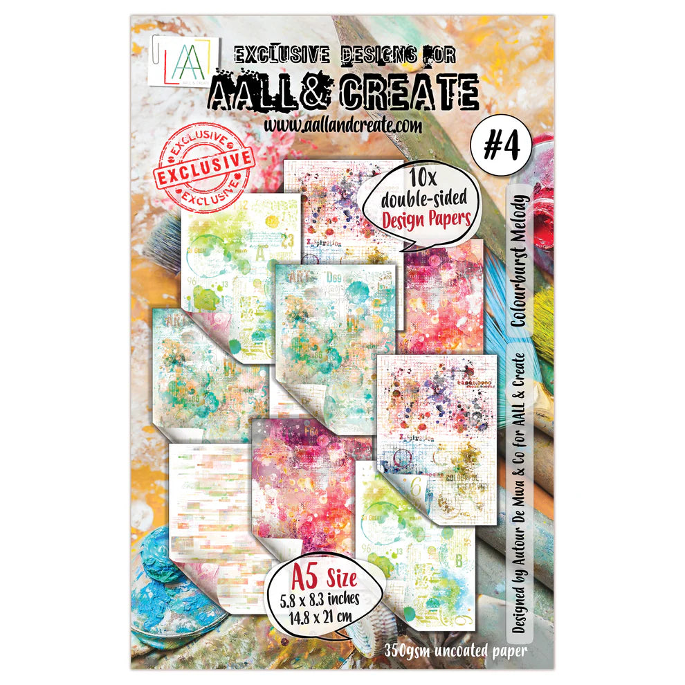 AALL & CREATE - A5 Design Papers - Colourburst Melody # 4