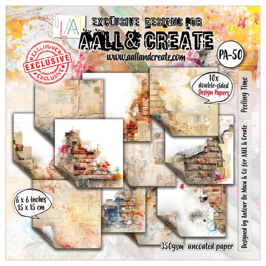 AALL & Create 6x6 Uncoated Paper Pack -Peeling Time PA-50