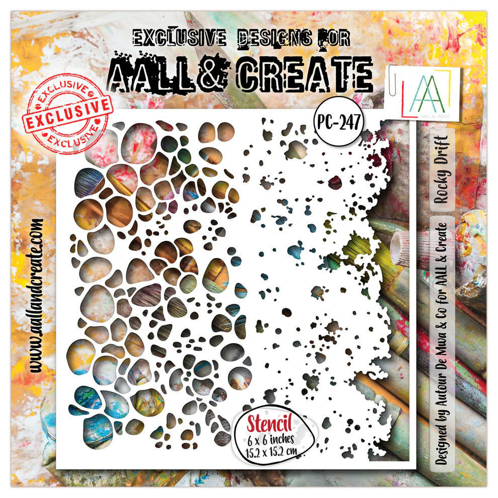 AALL & CREATE - 6X6  Stencil  - Rocky Dirt # PC - 247