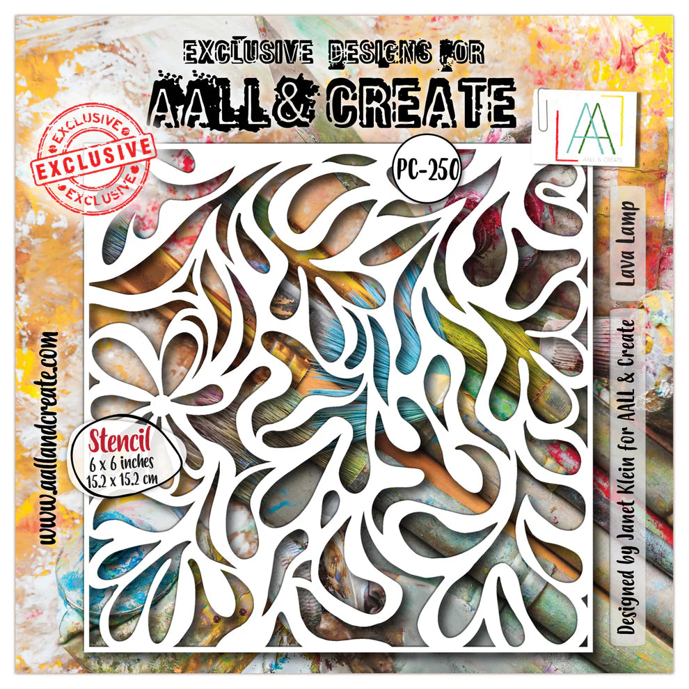 AALL & CREATE - 6X6  Stencil  - Lava Lamp #PC-250