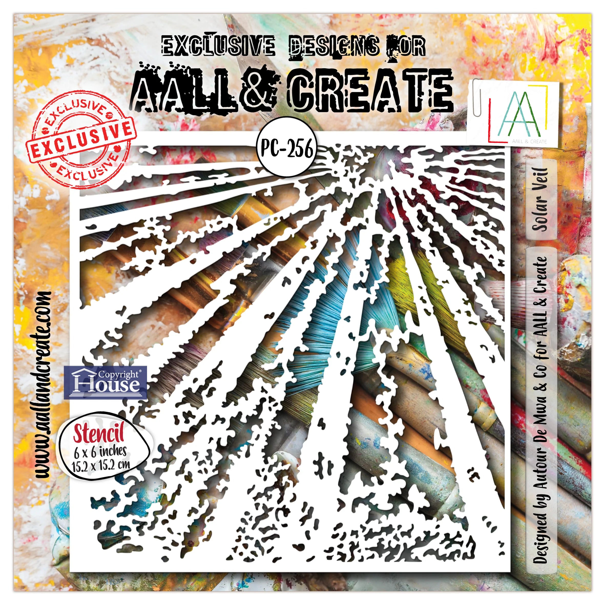 AALL & CREATE - 6X6  Stencil  - Solar Veil #PC-256