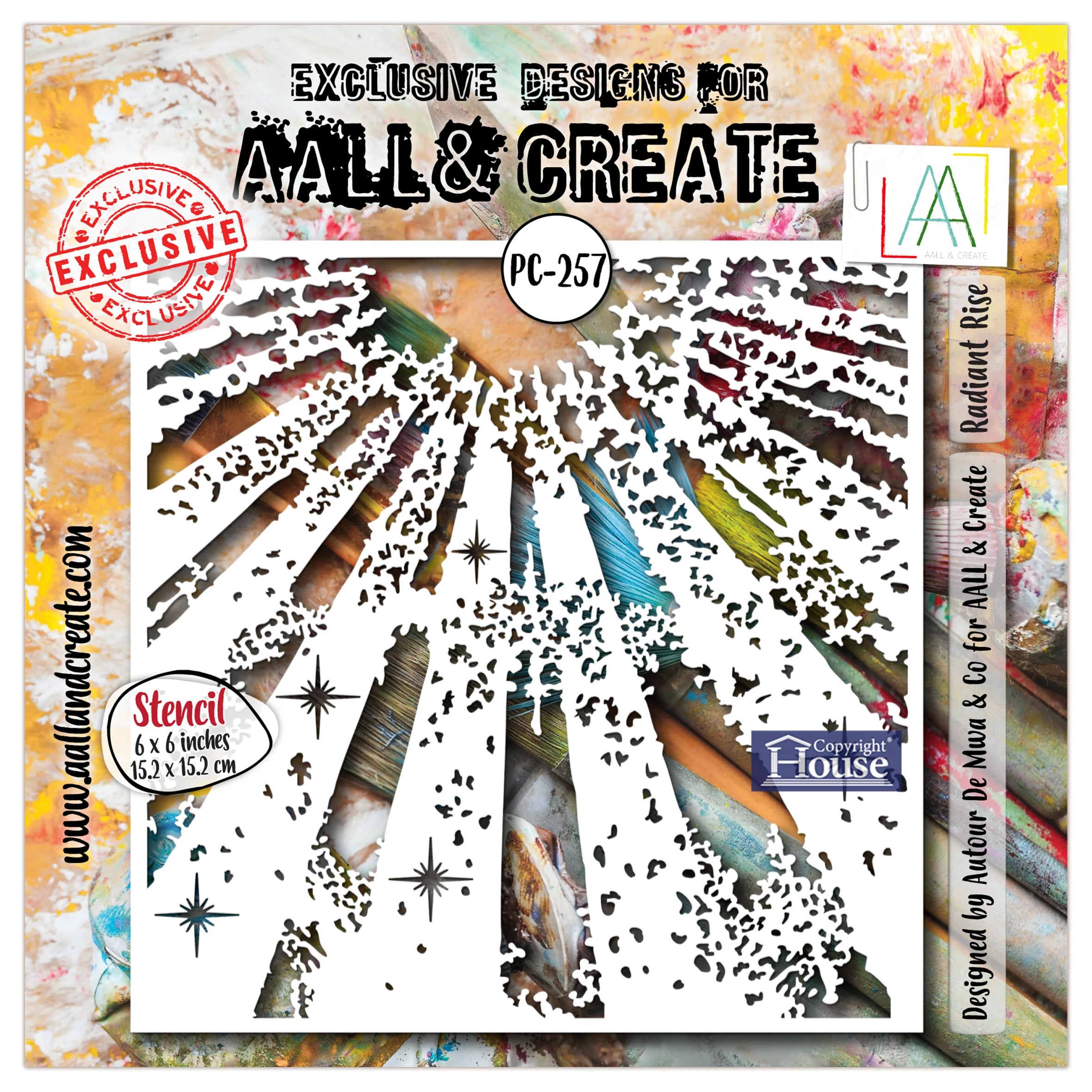 AALL & CREATE - 6X6  Stencil  - Radiant Rise #PC-257