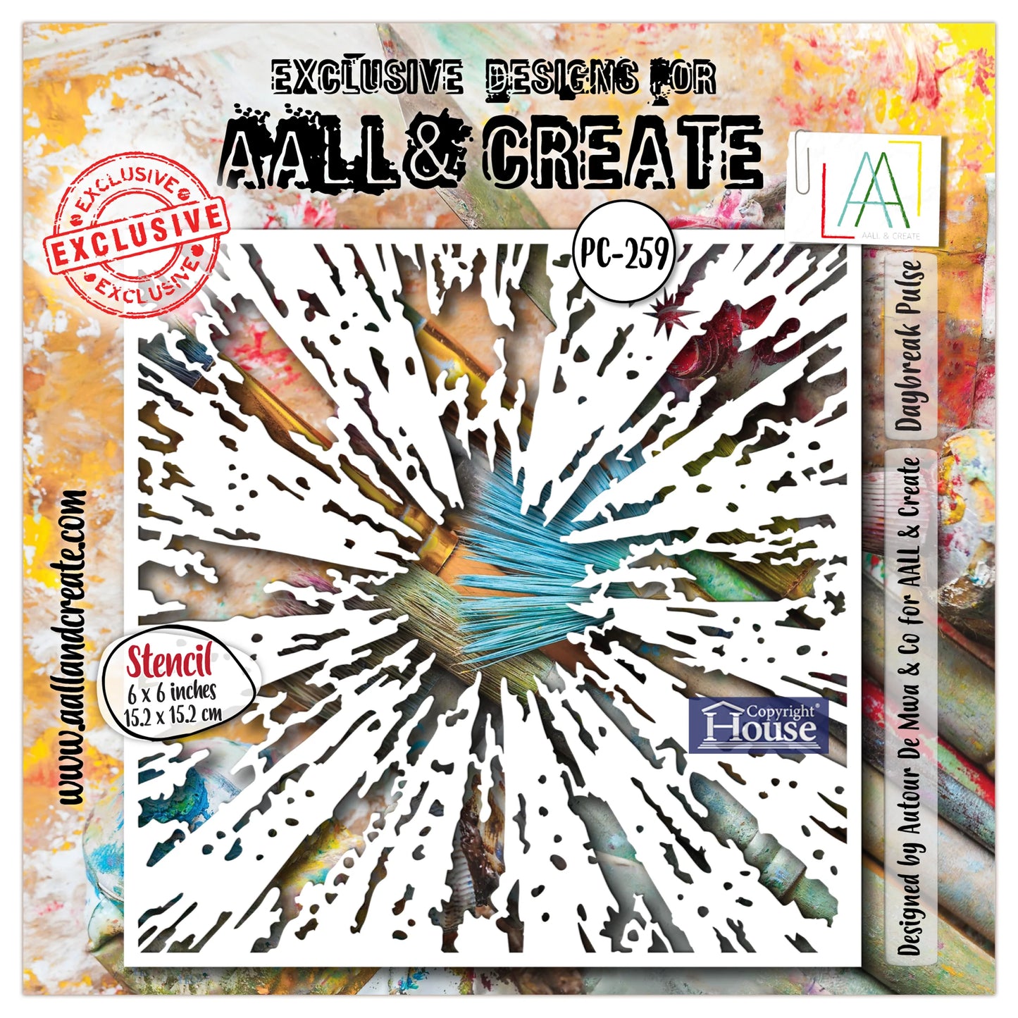 AALL & CREATE - 6X6  Stencil  - Daybreak Pulse #PC-259